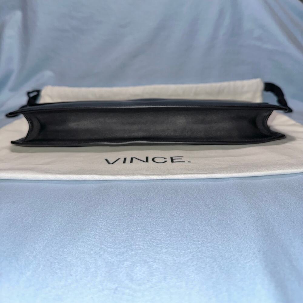 VINCE. black and white leather cutout clutch purse - Picture 7 of 12
